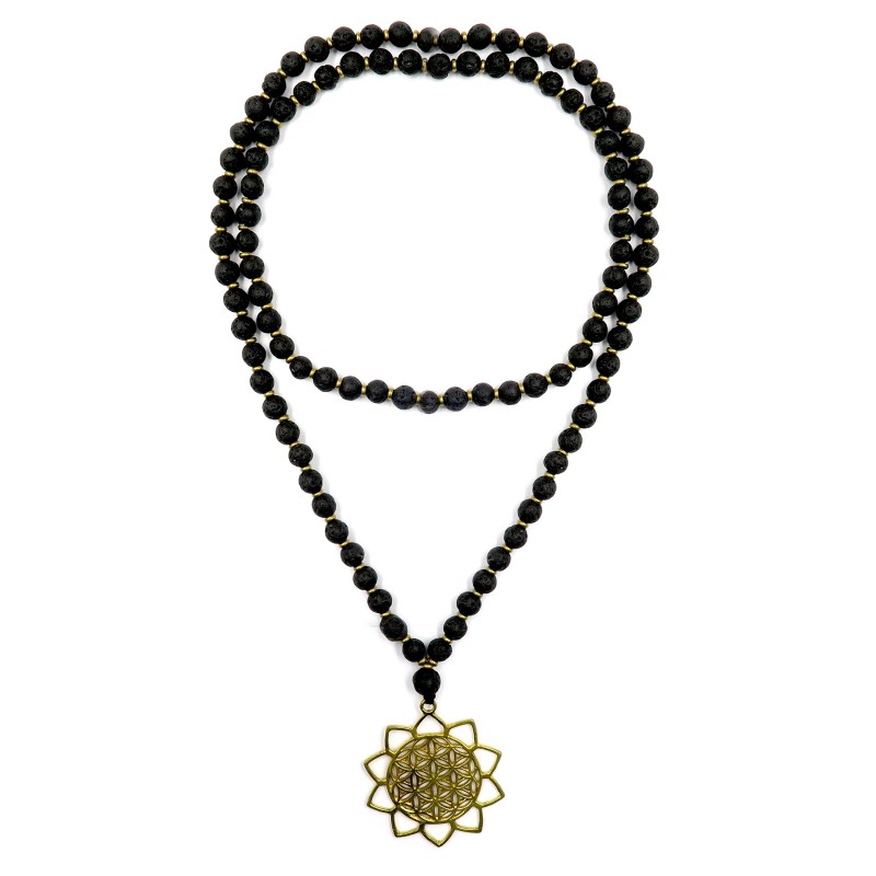 NECKLACE COLOR BLACK GOLD SUN